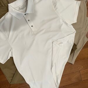 Jos. A. Bank White Polo Shirt ( Ledbetter Golf)
